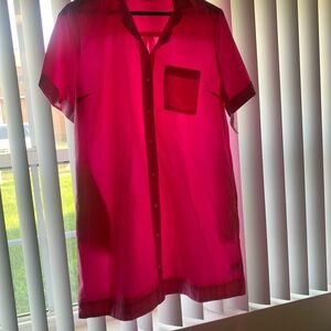 Old Navy Pink Button Down Shirt Dress